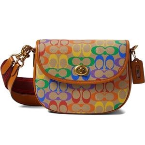 COACH Polished Pebble Leather Willow Saddle Bag